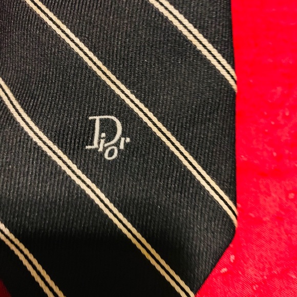 Vintage Christian Dior striped Neck Tie - Picture 4 of 10